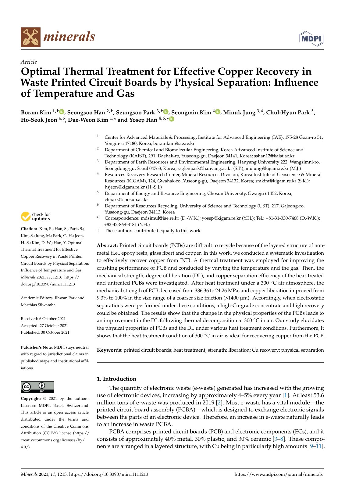 First page of Optimal Thermal Treatment for Effective