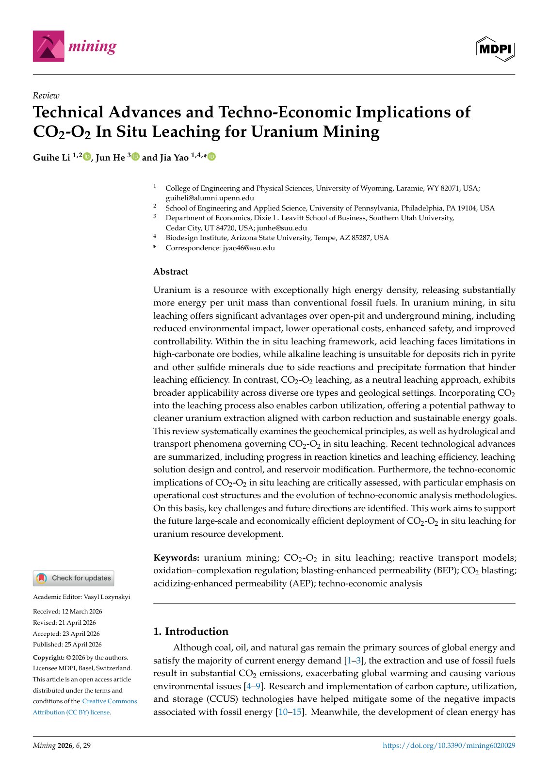 First page of 2026   Li   CO2 O2 in situ uranium leaching