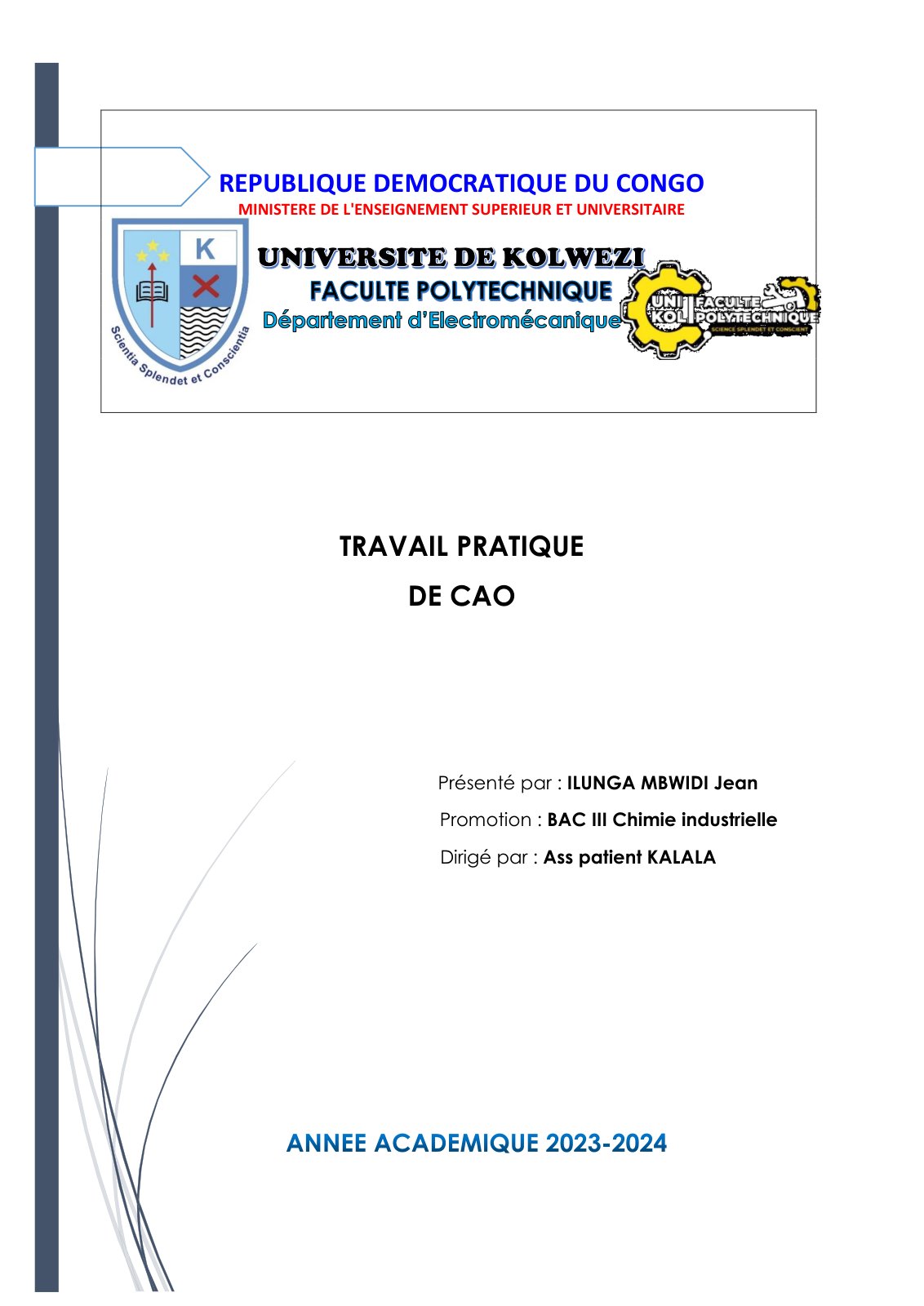 First page of TP DE CAO Jean
