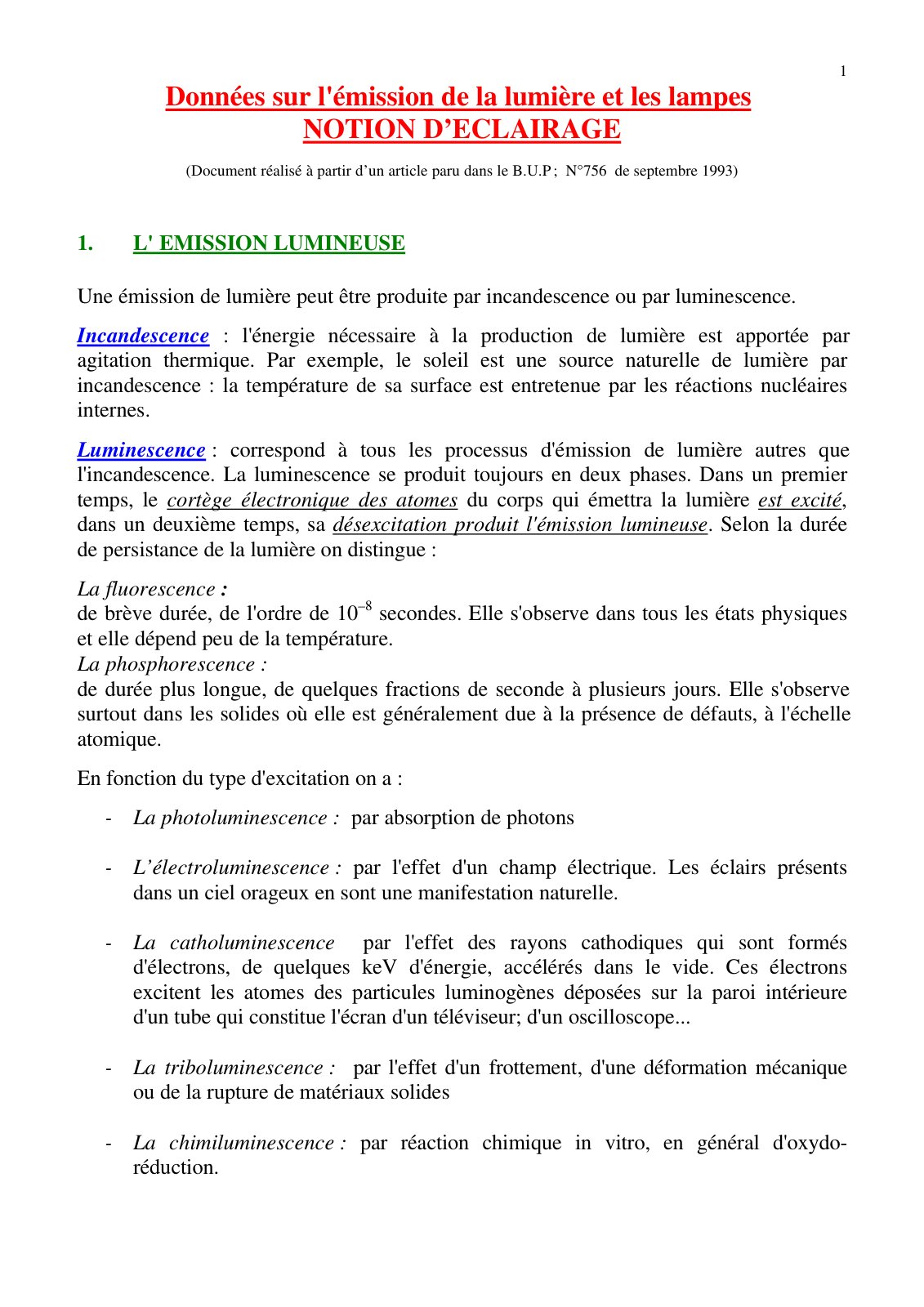 First page of notion eclairage