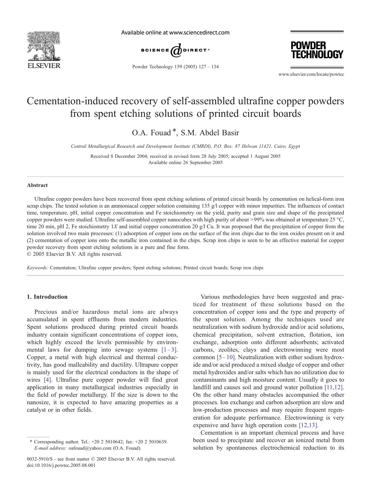 First page of Cementation induced recovery of self ass