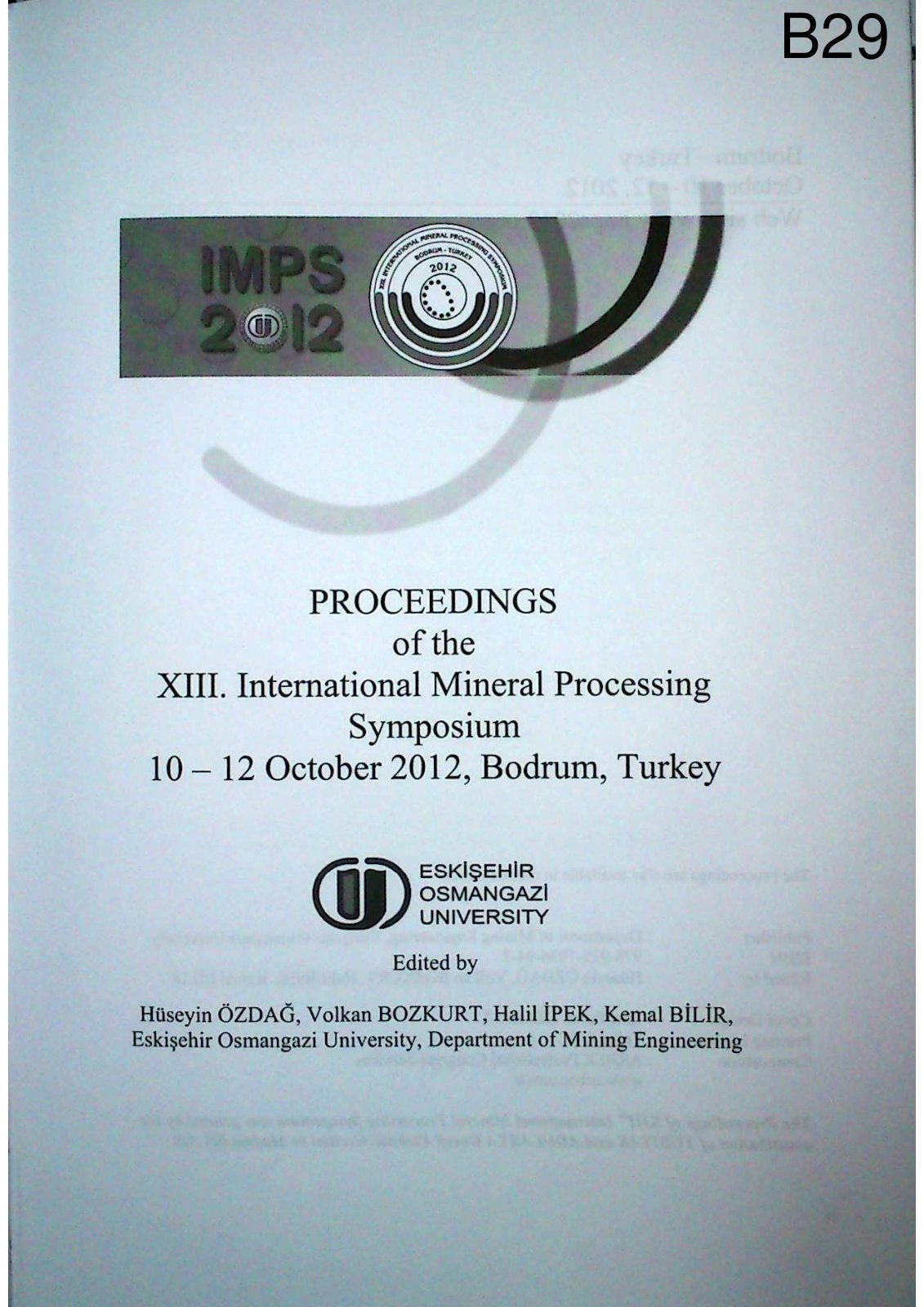 First page of Conference Proceeding Preg Robbing Poten