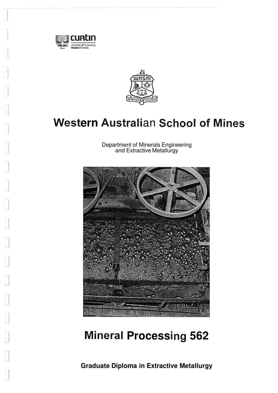 First page of 2009   WASM Flotation Notes