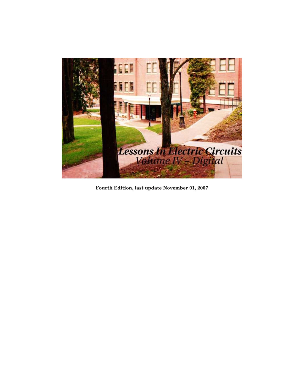 First page of Lessons In Electric Circuits, Volume IV – Digital