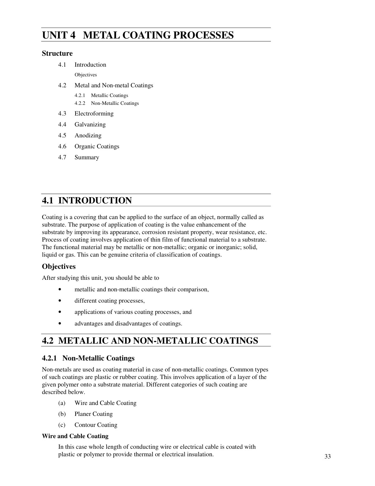 First page of unit 4