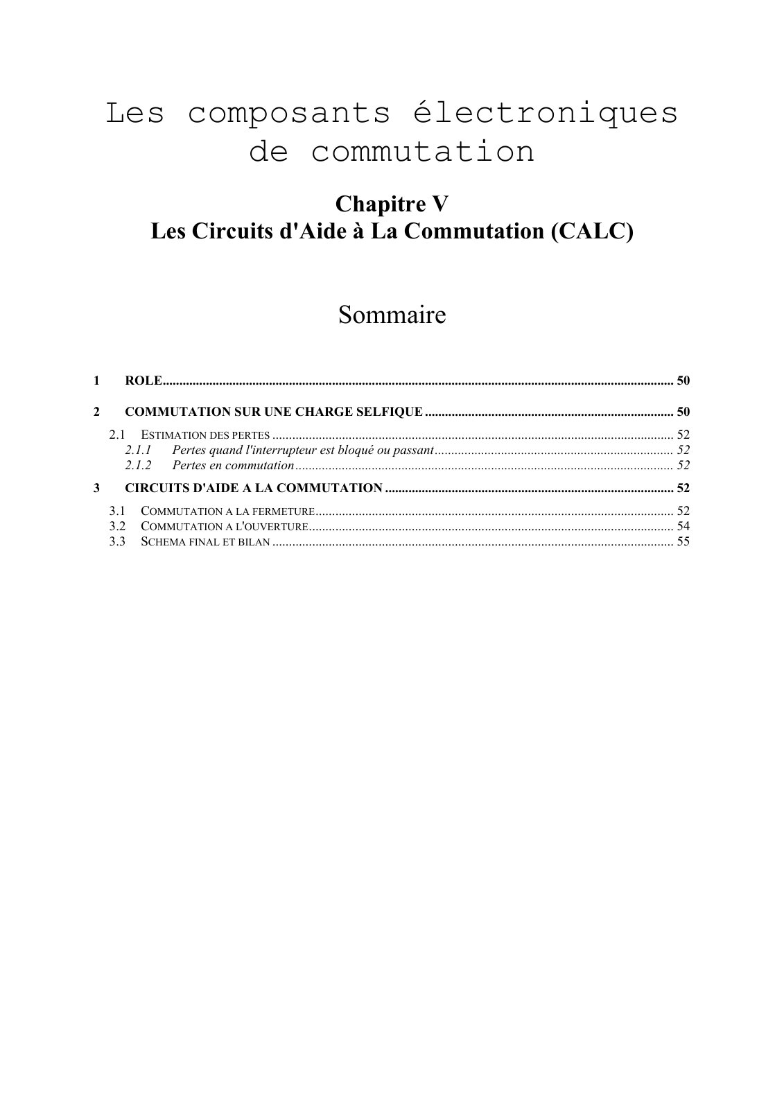 First page of calc