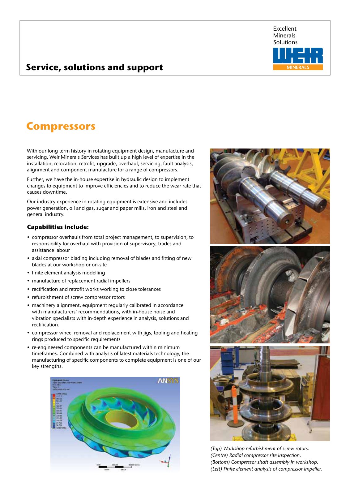 First page of Service solutions & support Compressors PREVIEW