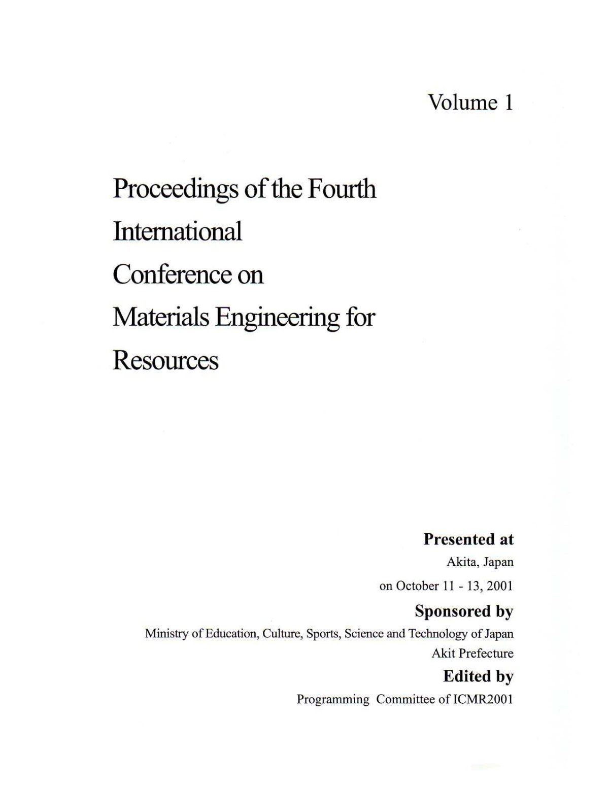 First page of Pollution Problems In the Mineral and Me