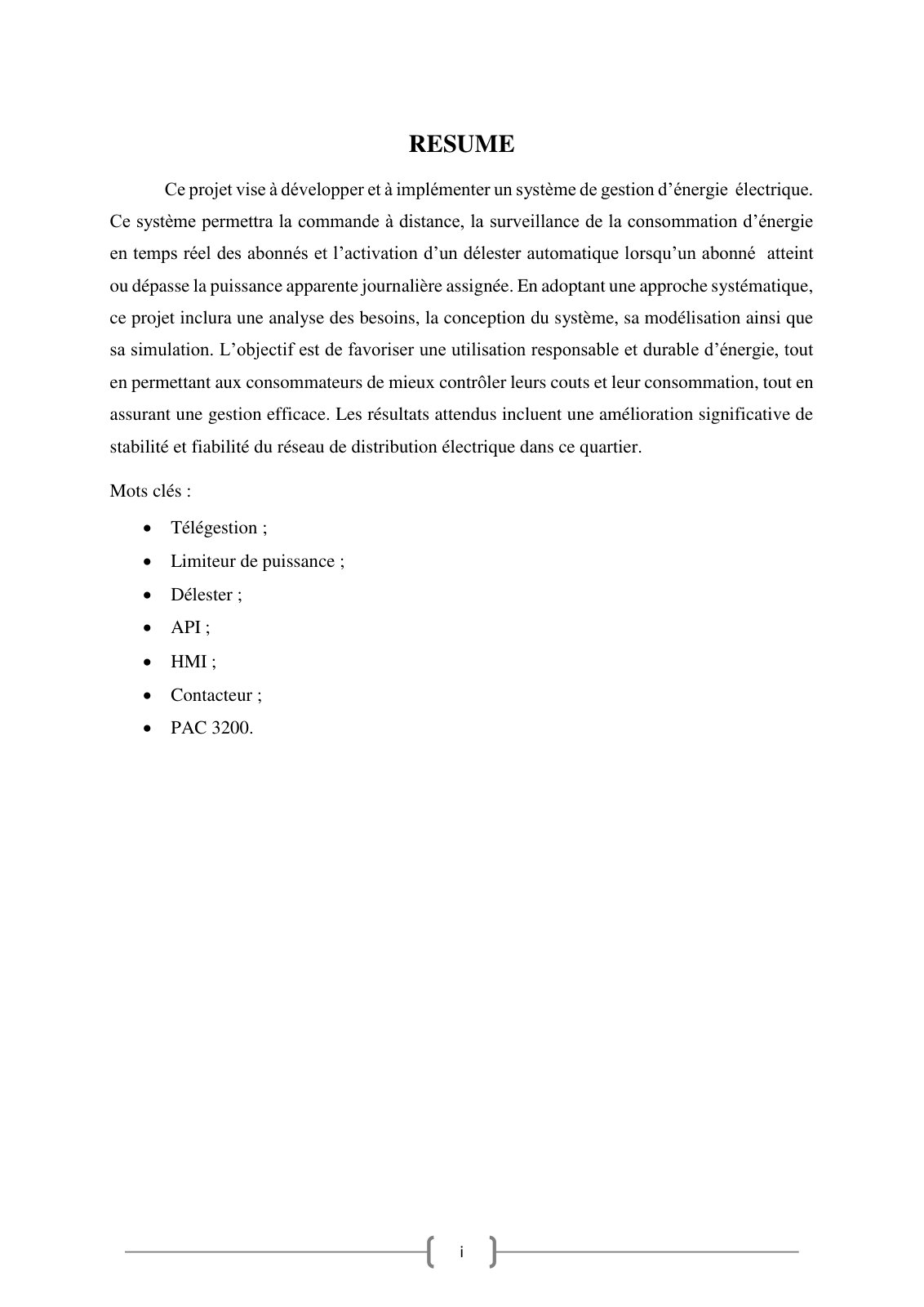 First page of MEMOIRE ELIEL C