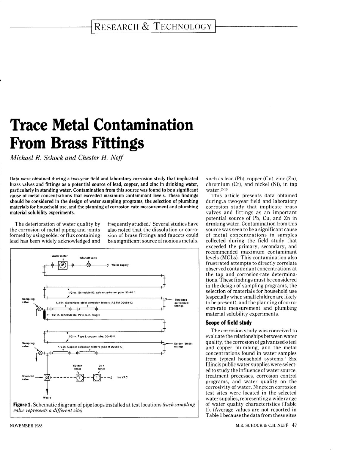 First page of Trace Metal Contamination From Brass Fit