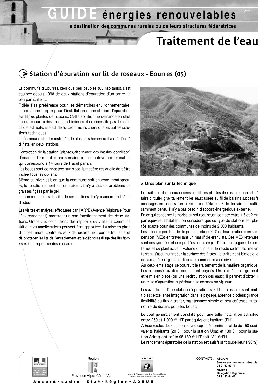 First page of GUIDE énergies renouvelables à destination des communes rurales ou de leurs structures fédératrices