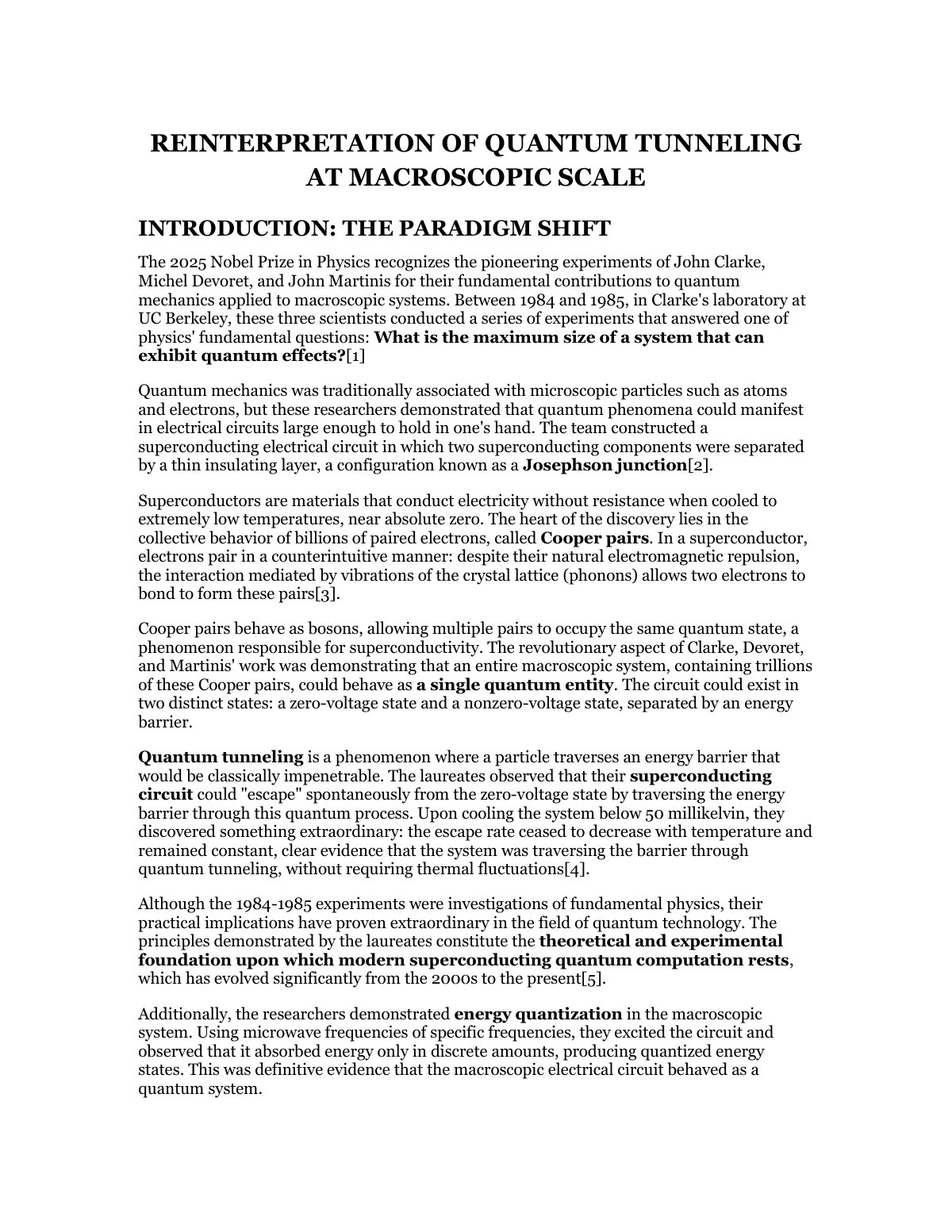 First page of REINTERPRETATION OF QUANTUM TUNNELING AT