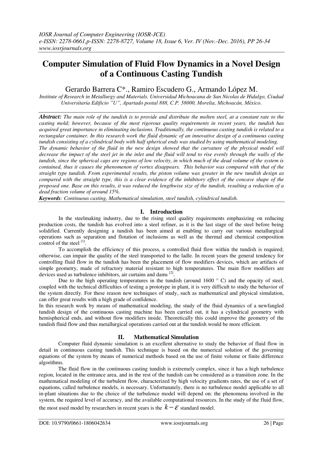 First page of Computer Simulation of Fluid Flow Dynami