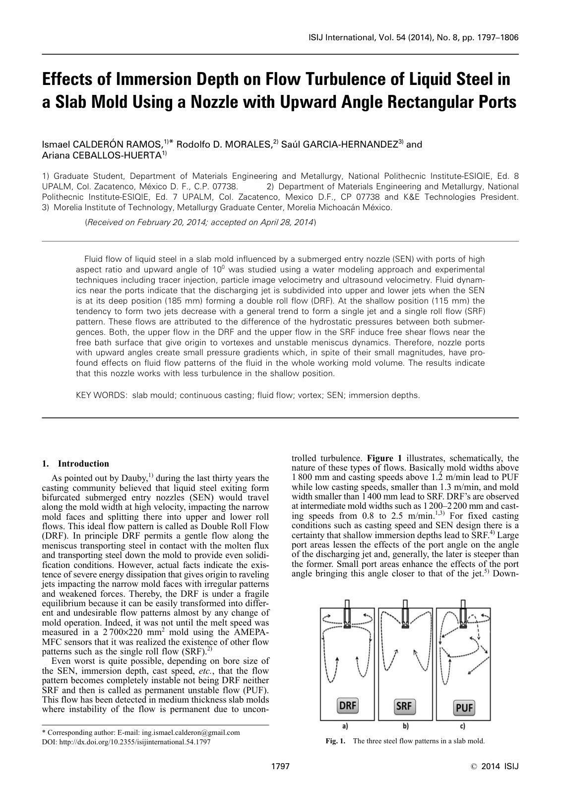 First page of Effects of Immersion Depth on Flow Turbu