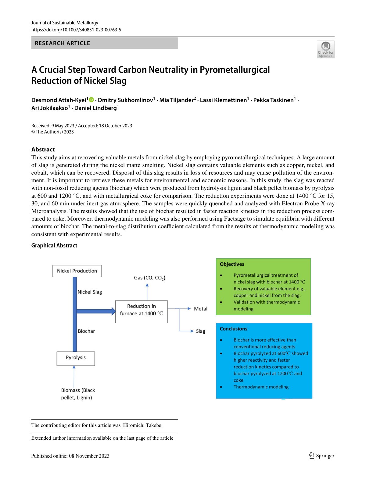 First page of A Crucial Step Toward Carbon Neutrality