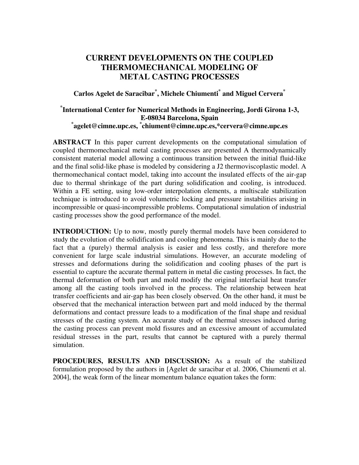 First page of Current developments on the coupled ther