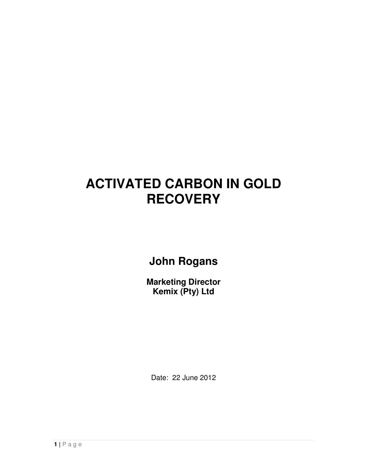 First page of 353370541 ACTIVATED CARBON IN GOLD pdf