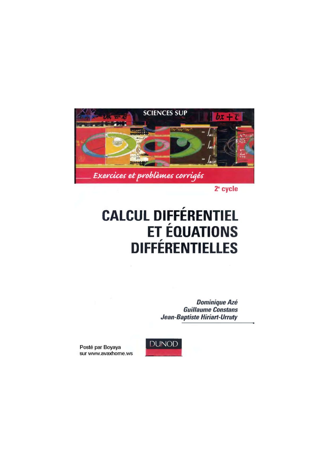 First page of Calcul Différentiel et Équations Différentielles