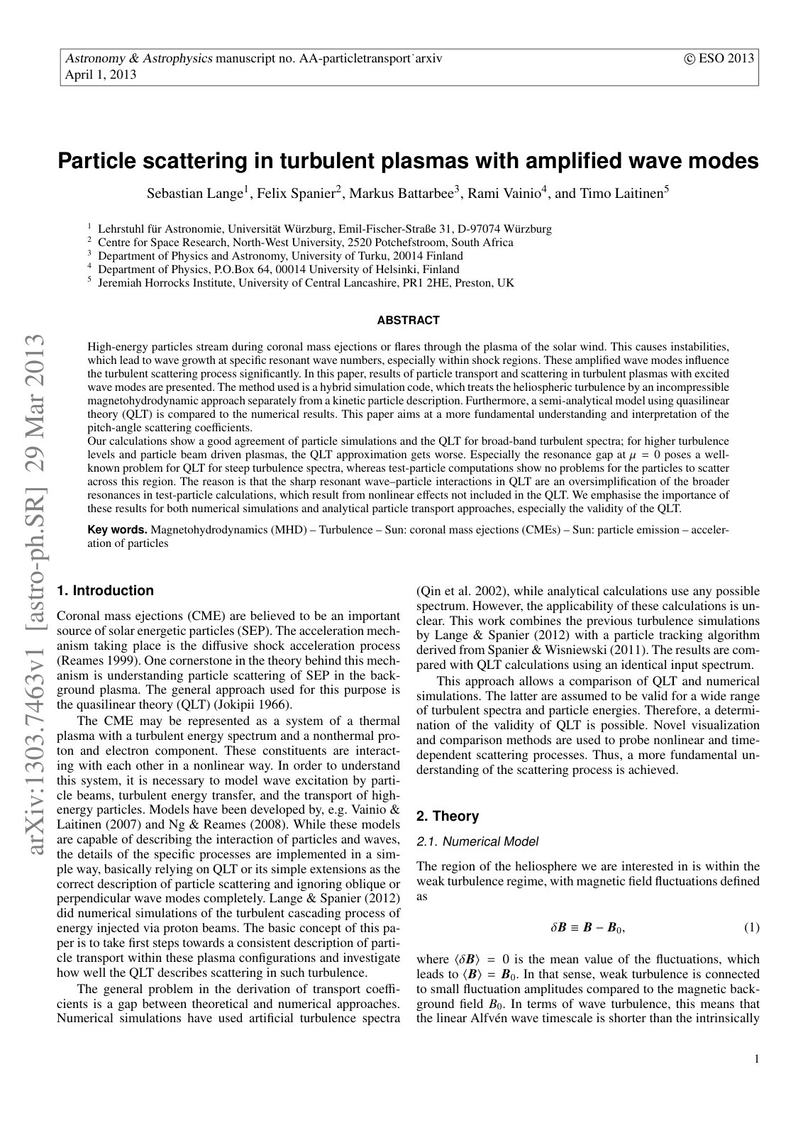 First page of Particle scattering in turbulent plasmas