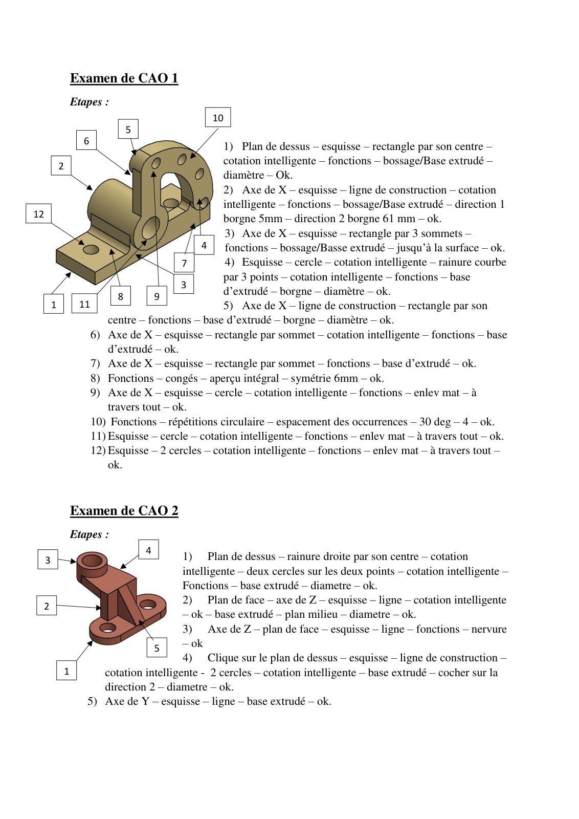 First page of Examen de CAO 