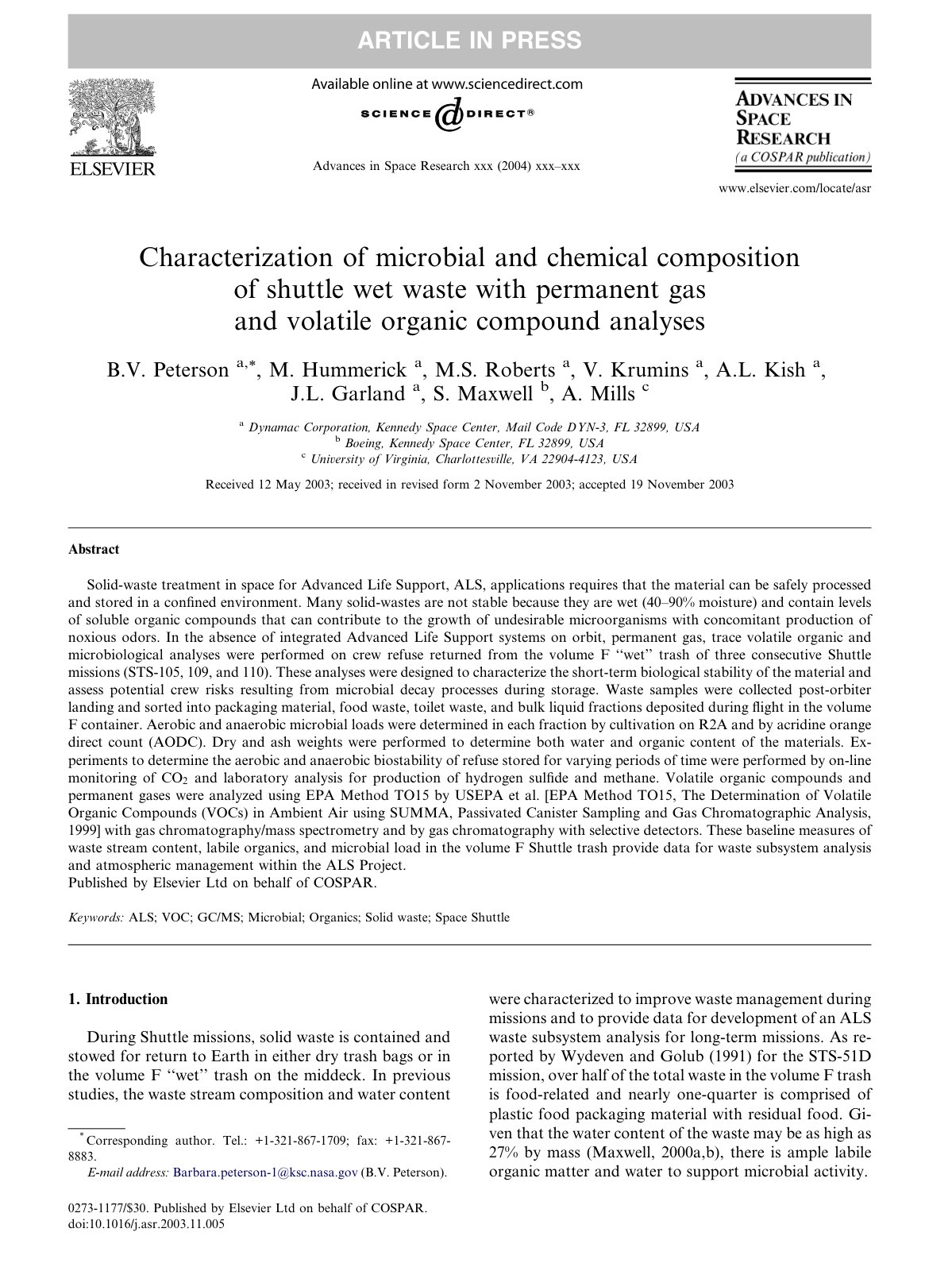 First page of Characterization of microbial and chemic