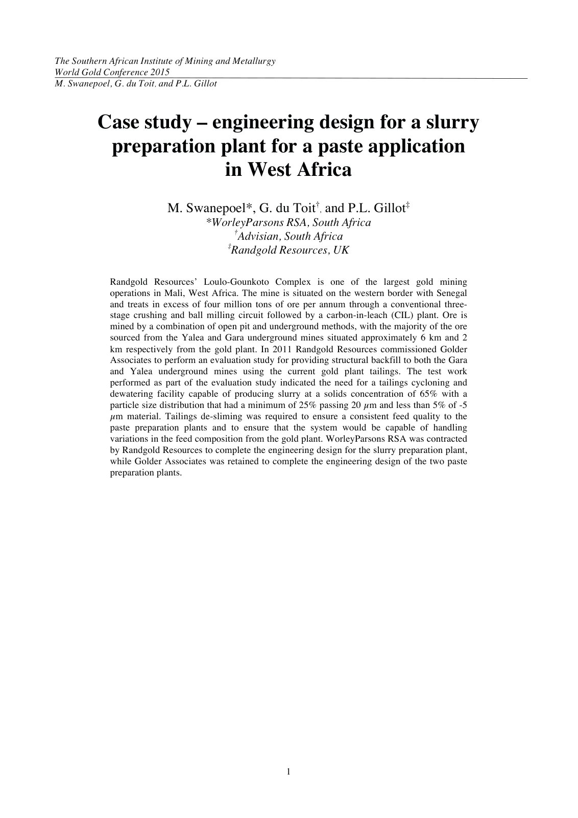 First page of 26 WG47 du Toit abstr