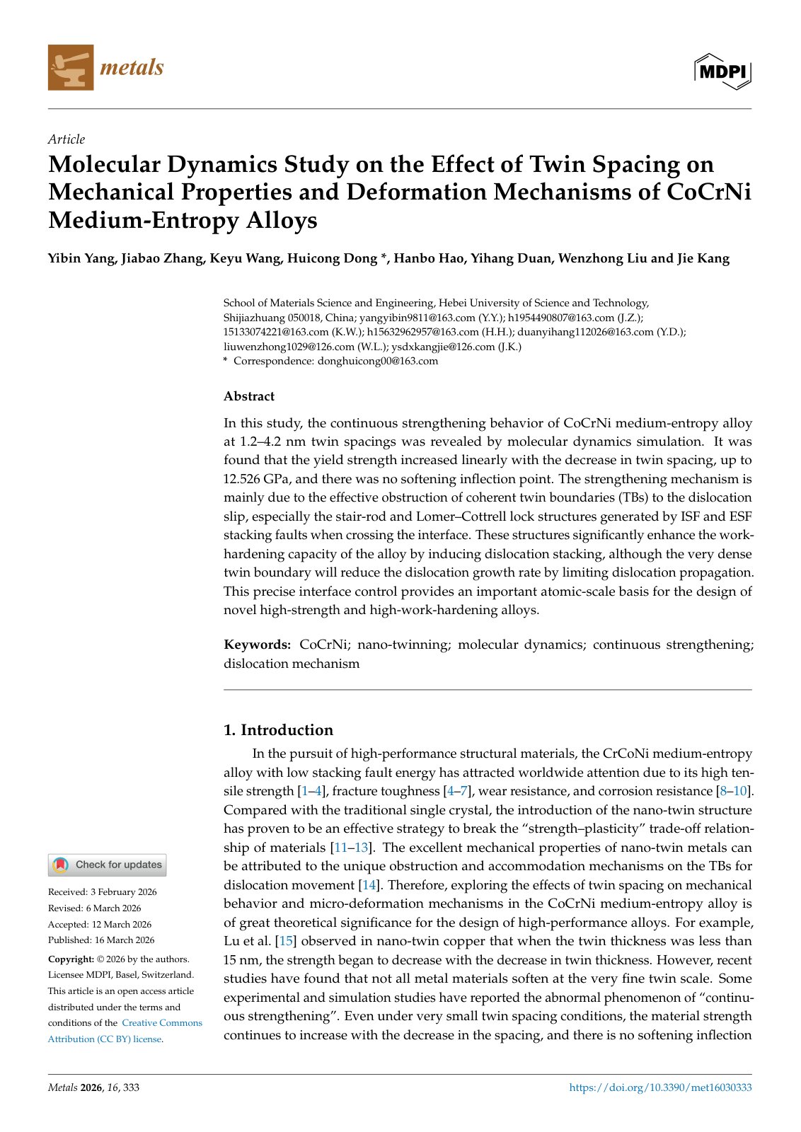 First page of 2026 Yang Twin Spacing CoCrNi Deformation