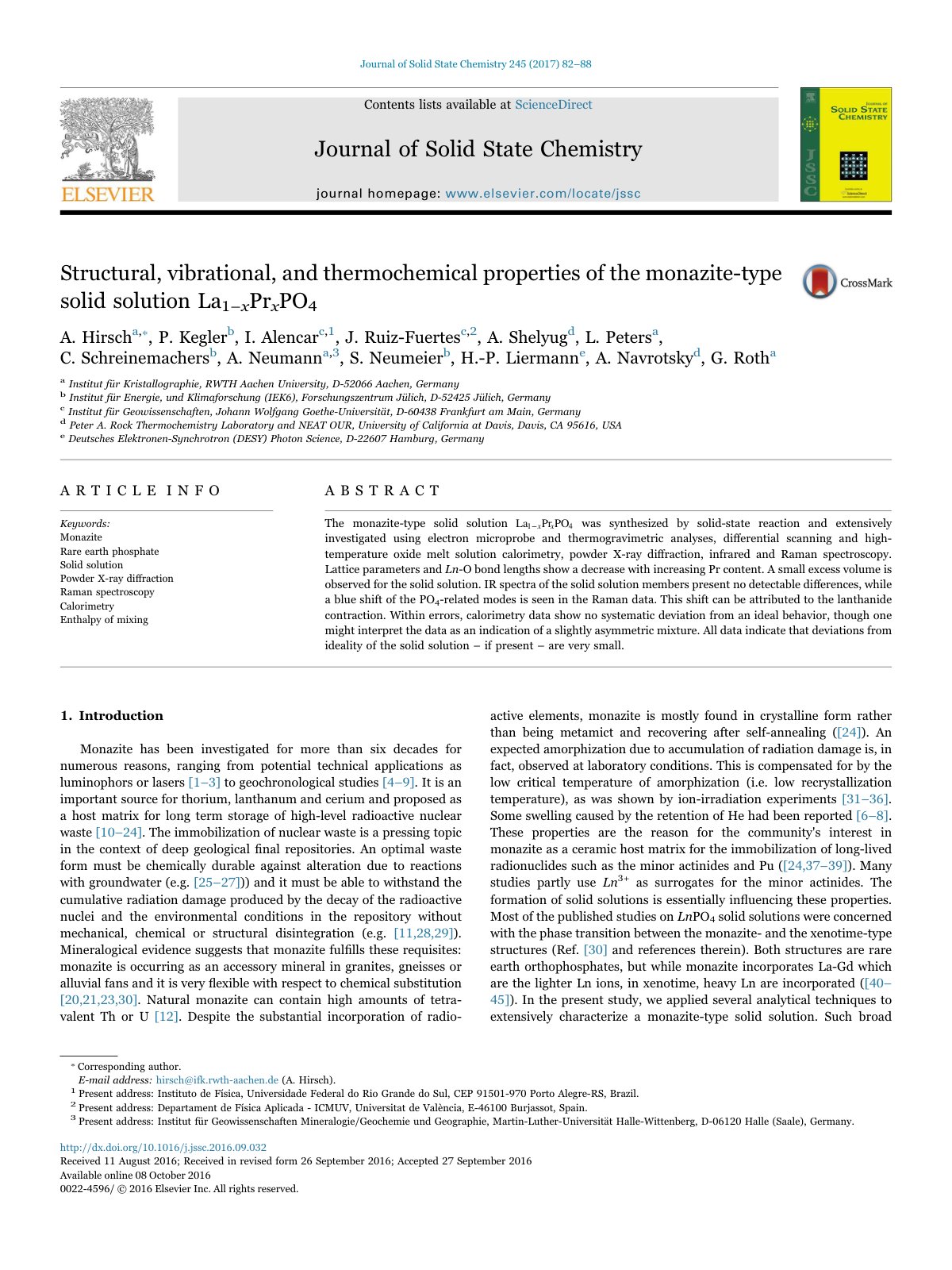 First page of Structural vibrational and thermochemica