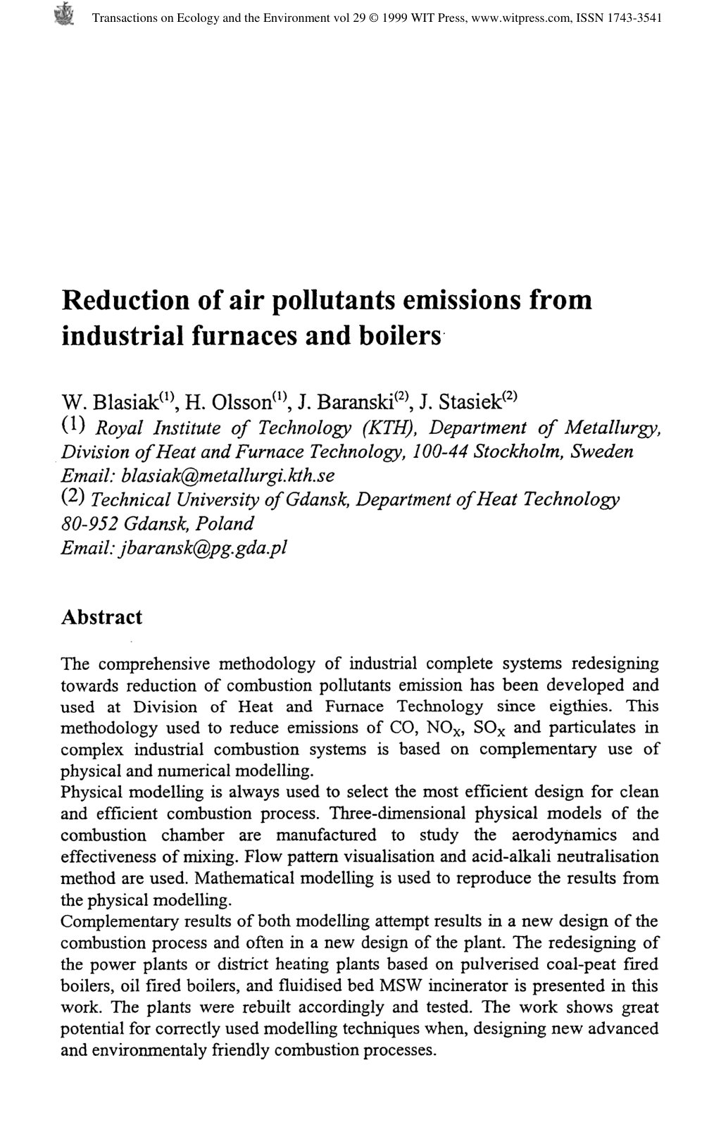 First page of Reduction Of Air Pollutants Emissions Fr