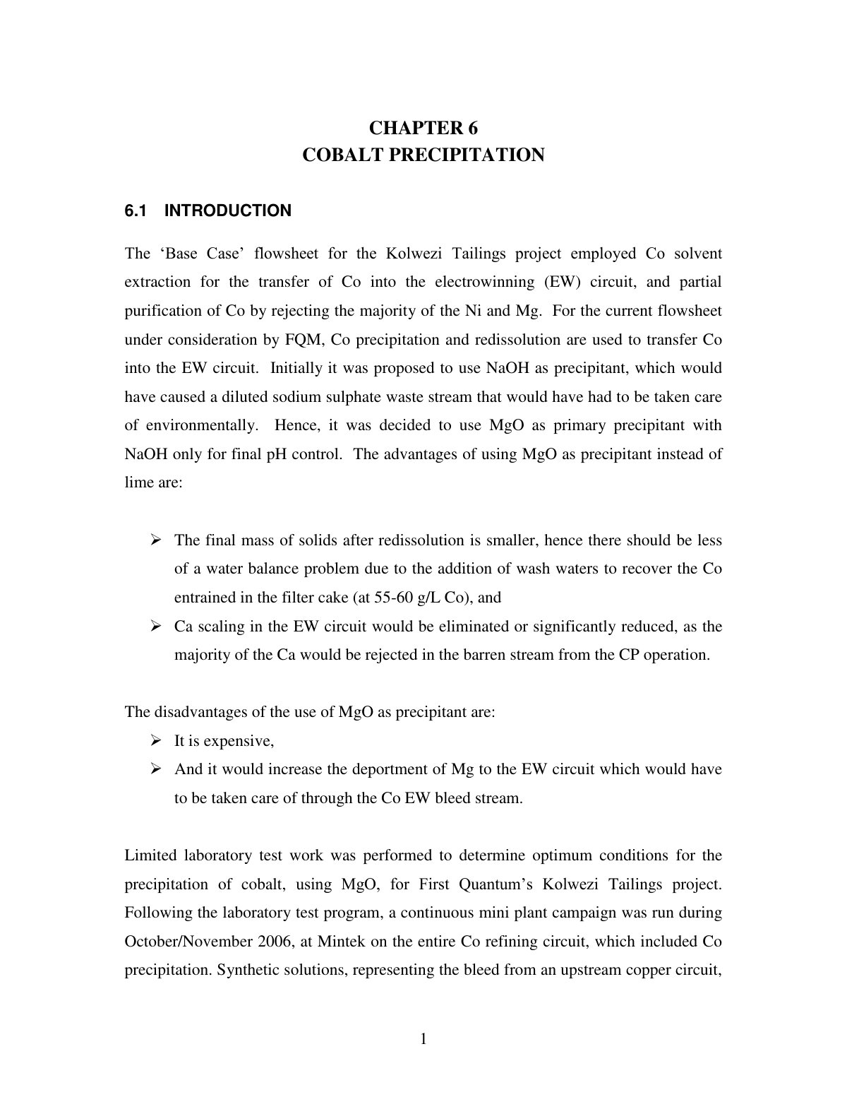 First page of 749470619 Cobalt precipitation with MgO