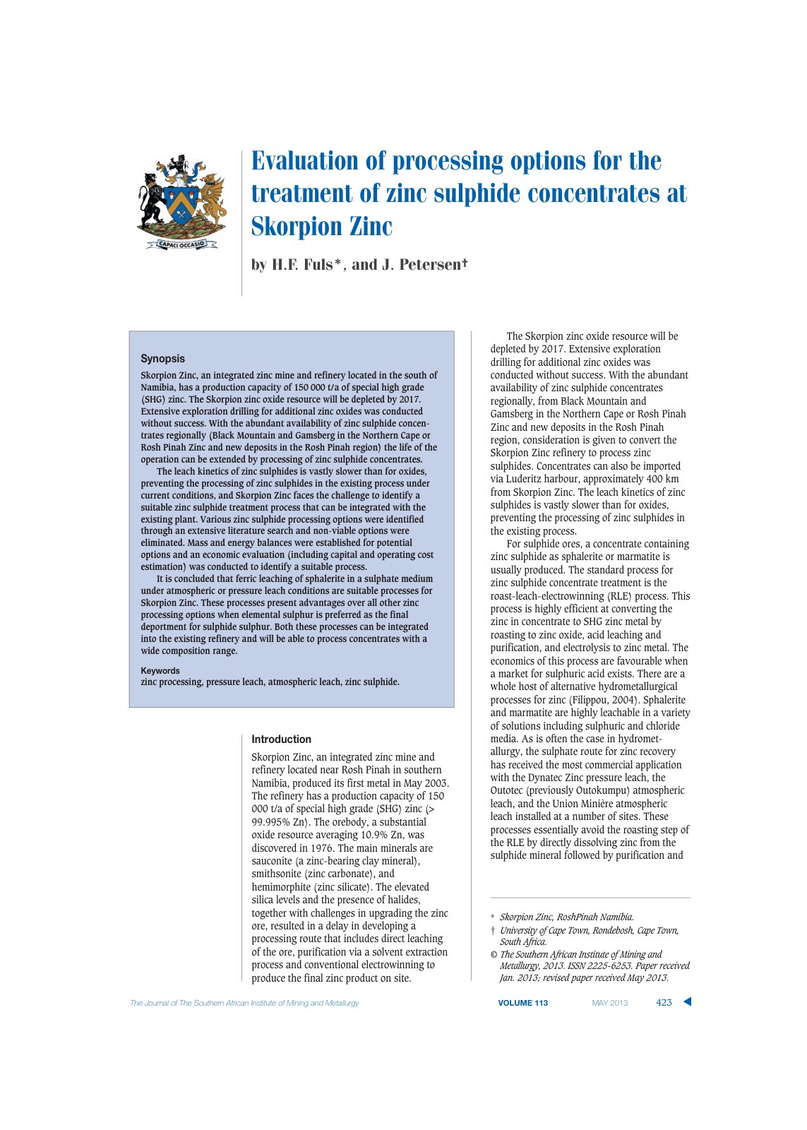 First page of v113n05p423
