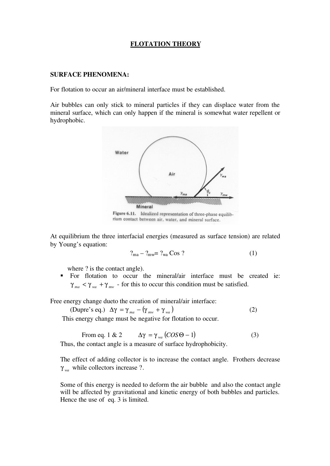 First page of L3   Flotation Theory