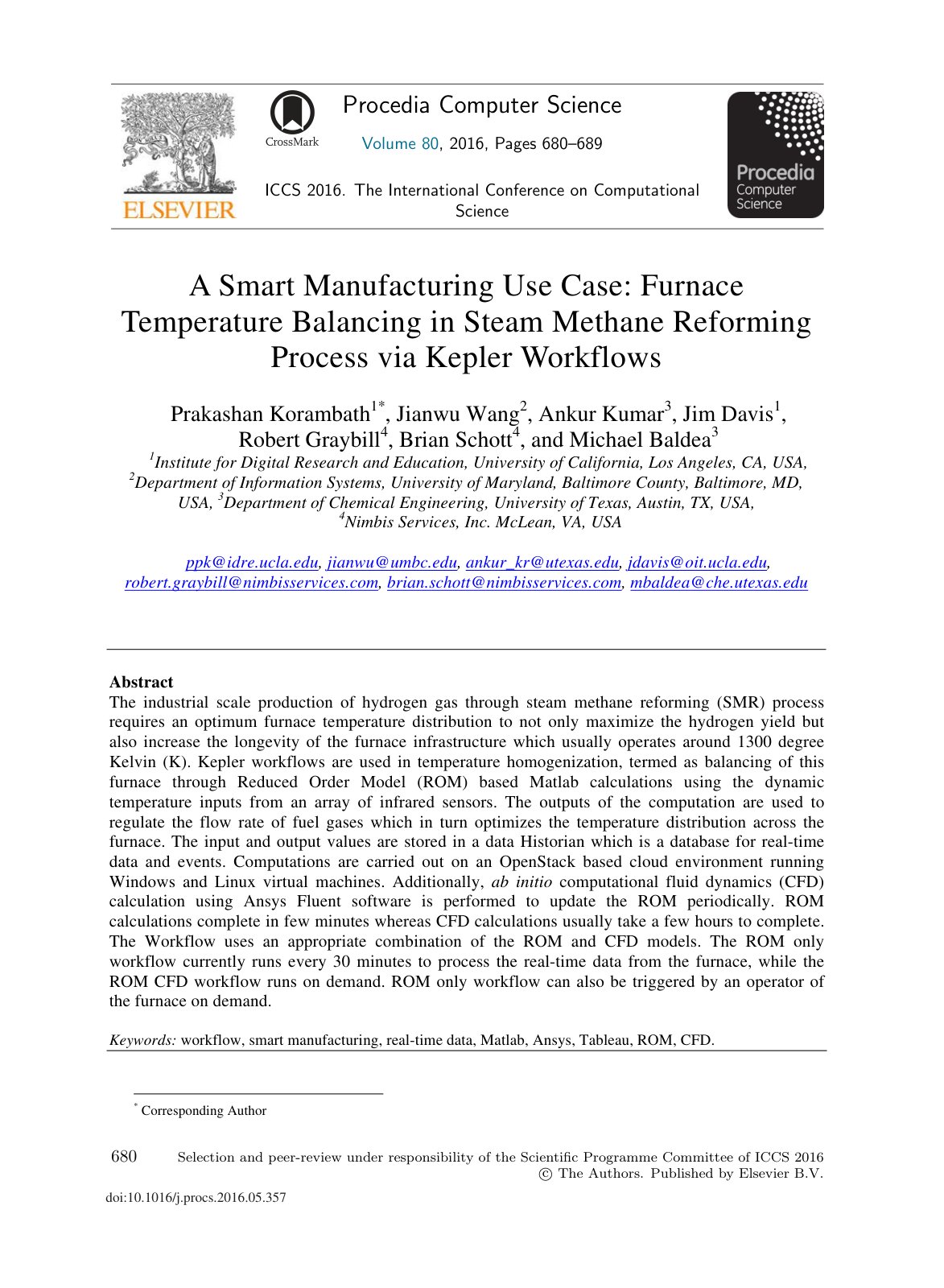 First page of A Smart Manufacturing Use Case Furnace T