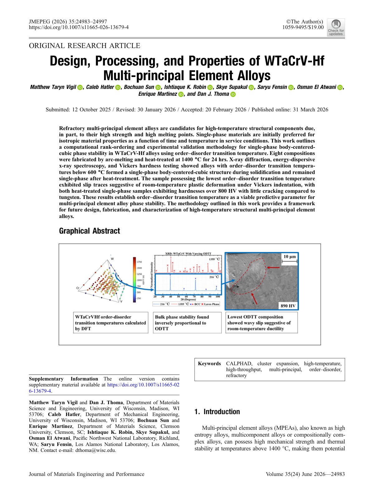 First page of 2026 Vigil WTaCrV Hf MPEA Phase Stability (1)