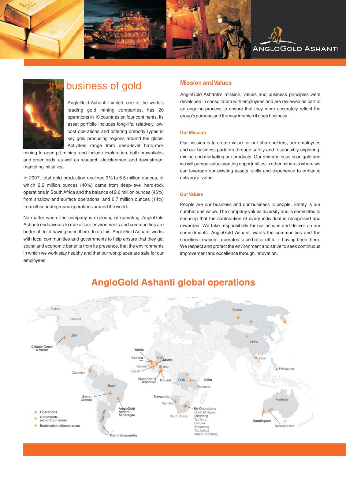 First page of AGACorporate
