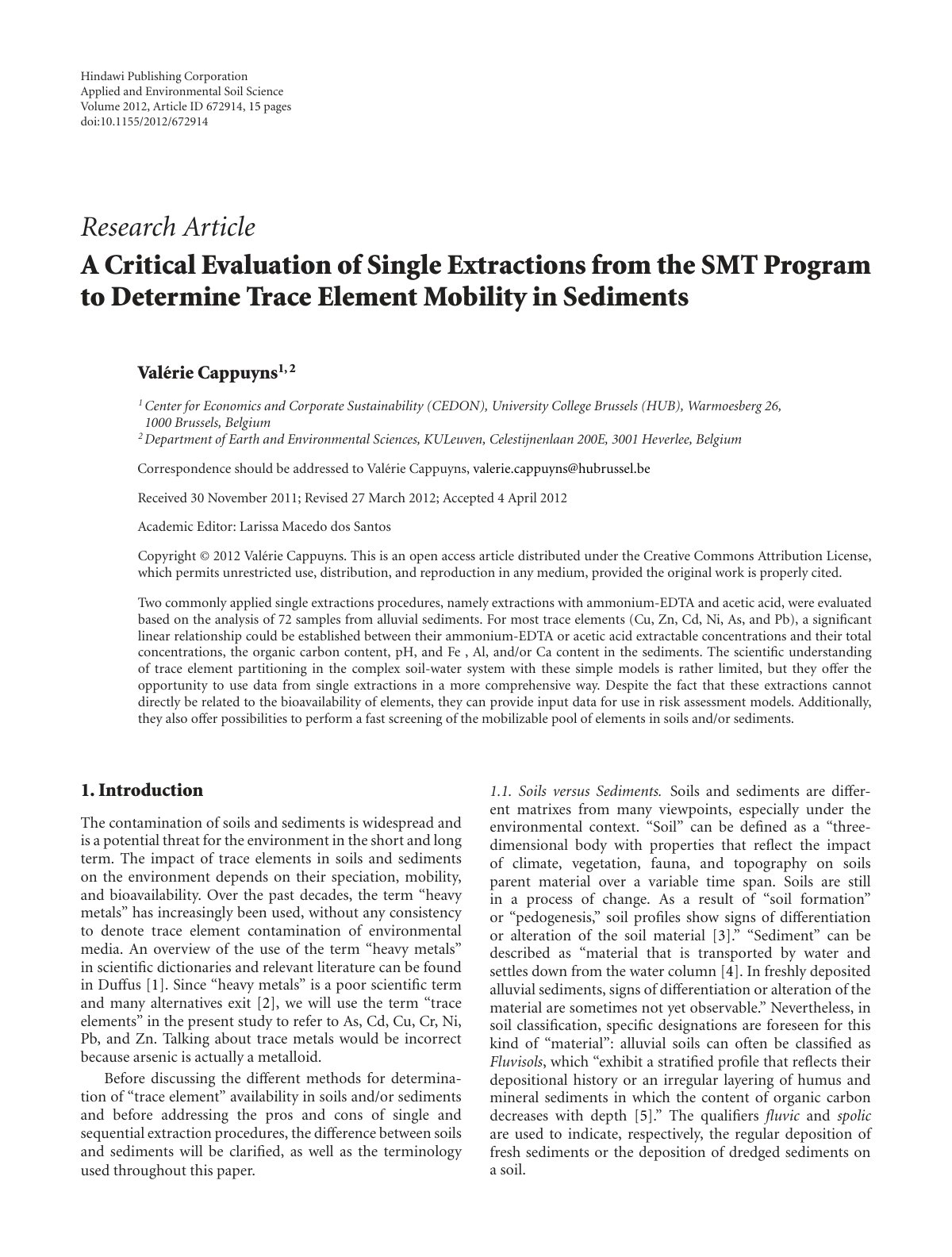 First page of A Critical Evaluation of Single Extracti