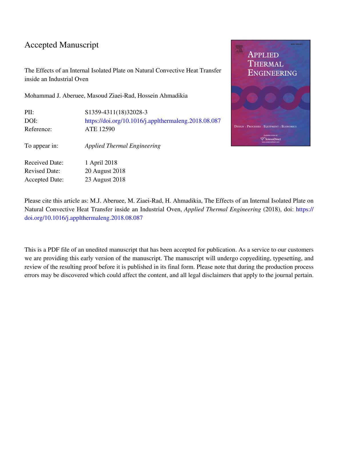 First page of The effects of an internal isolated plat