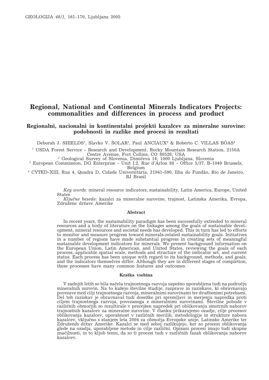 First page of Regional National and Continental Minera