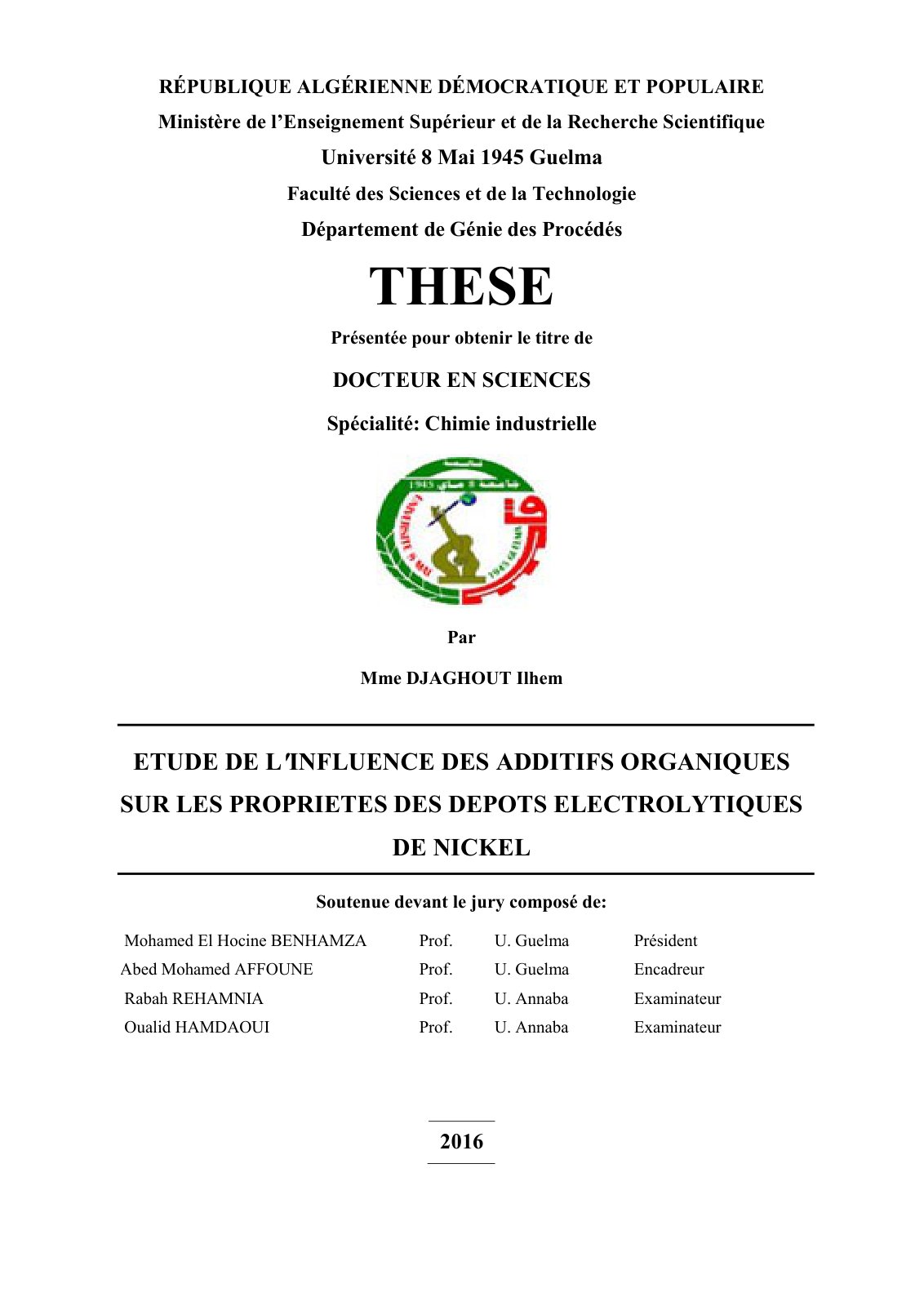 First page of thèse