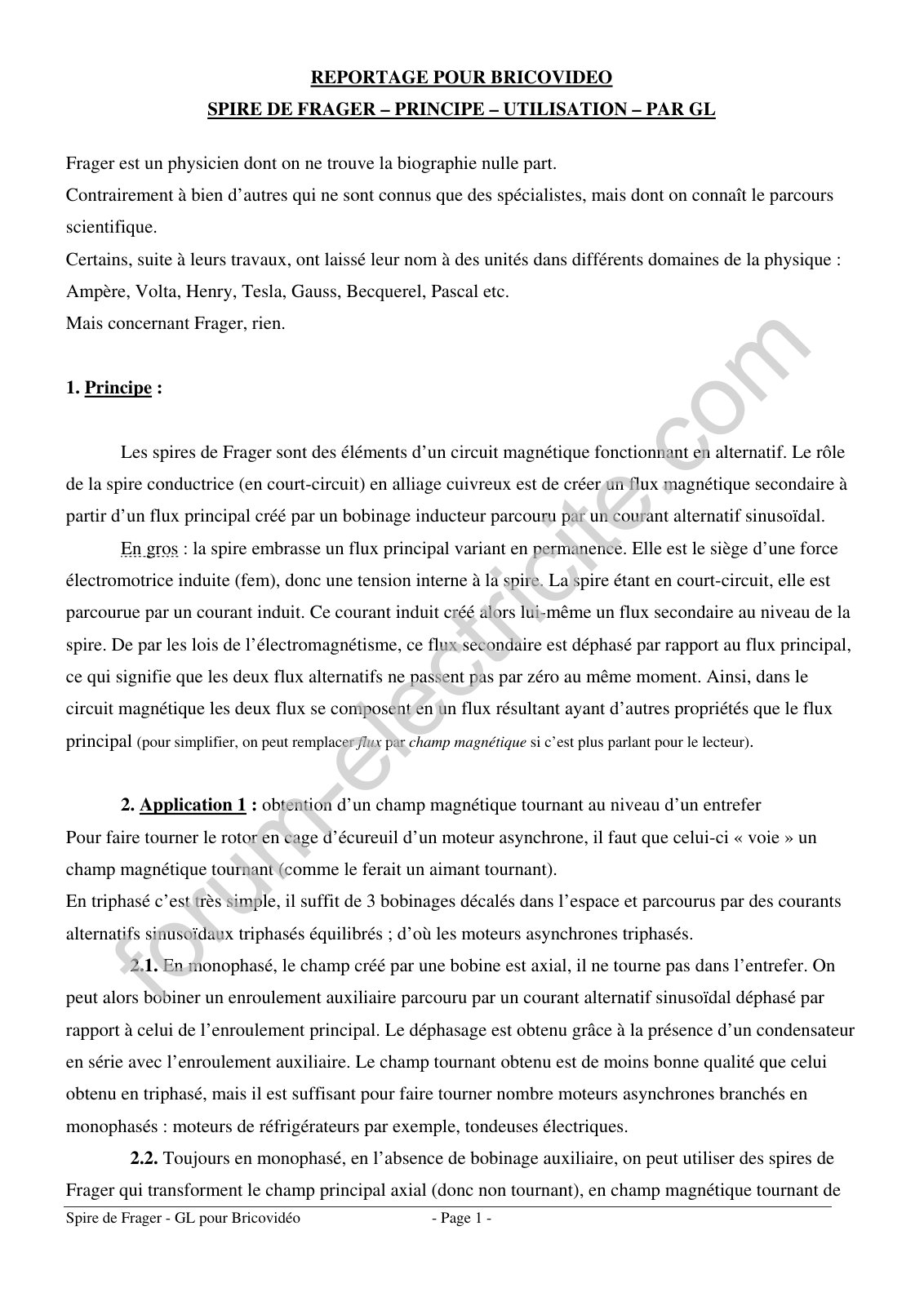 First page of spire de frager