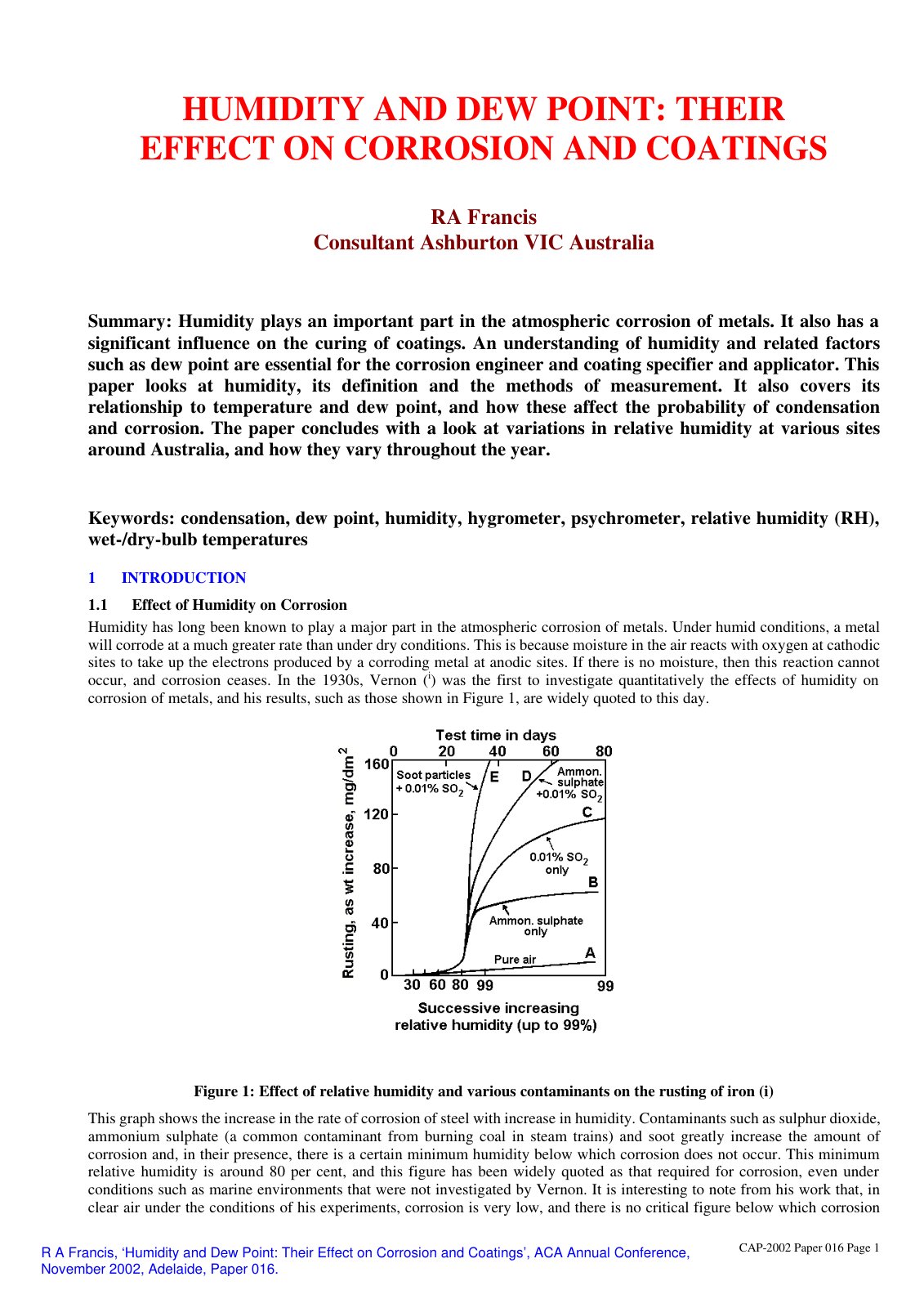 First page of Humidity and Dew Point Their Effect on C