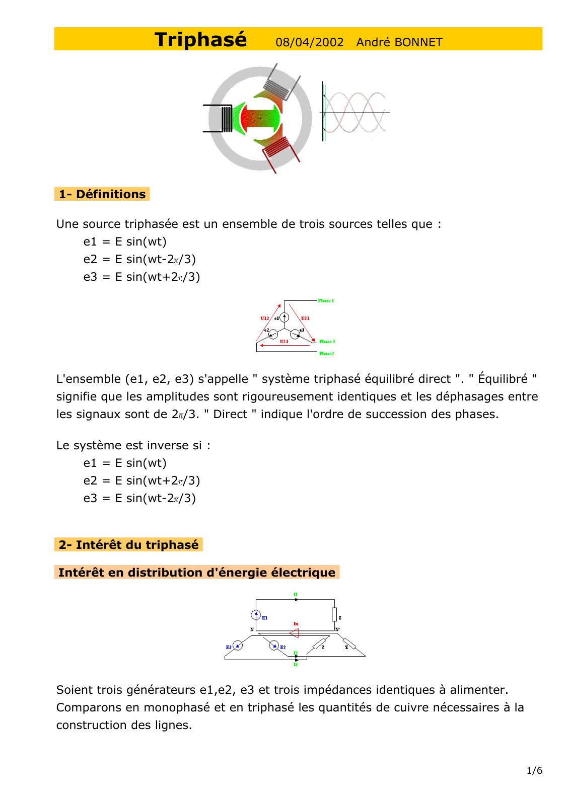 First page of triphase