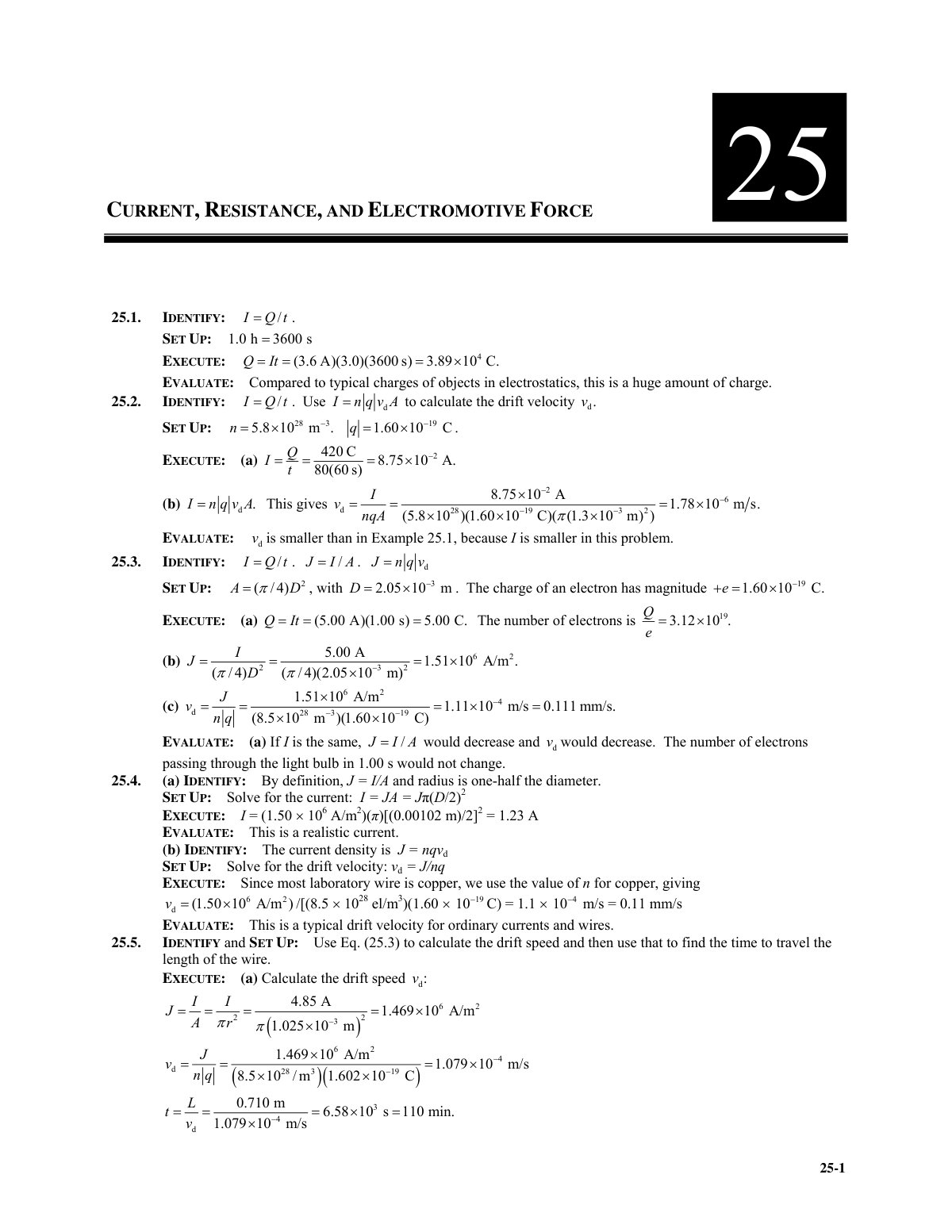First page of CURRENT, RESISTANCE, AND ELECTROMOTIVE FORCE