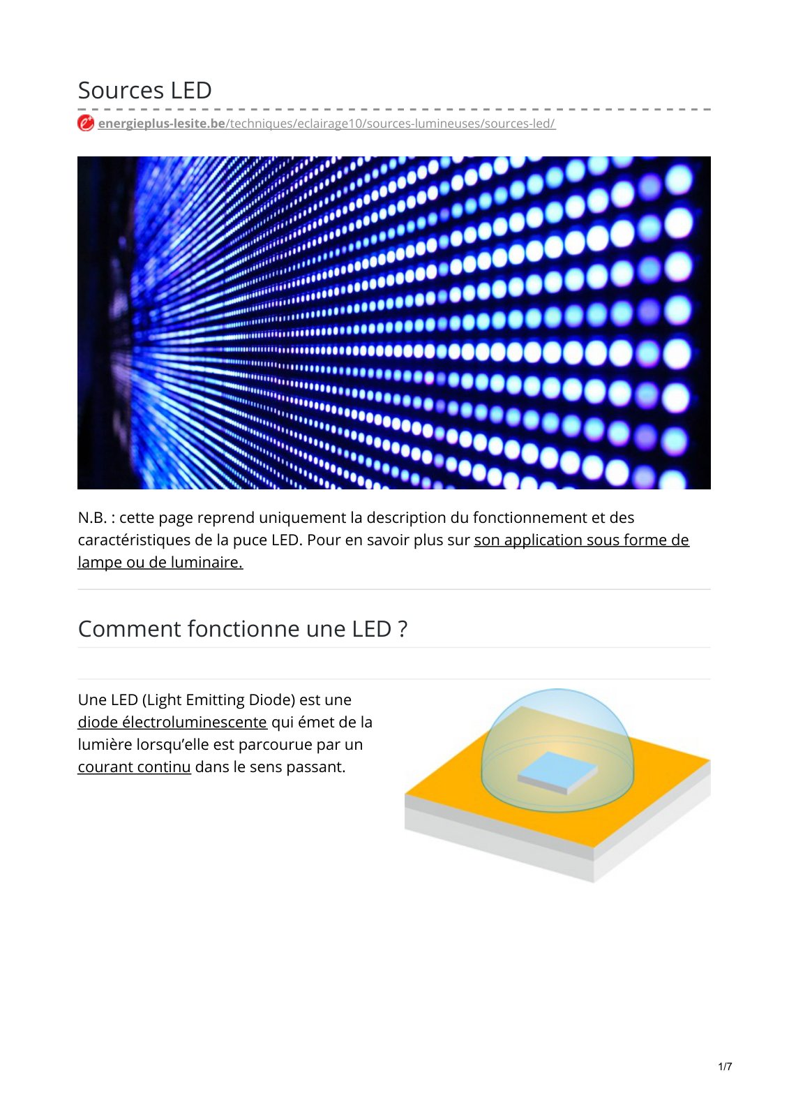 First page of sources led