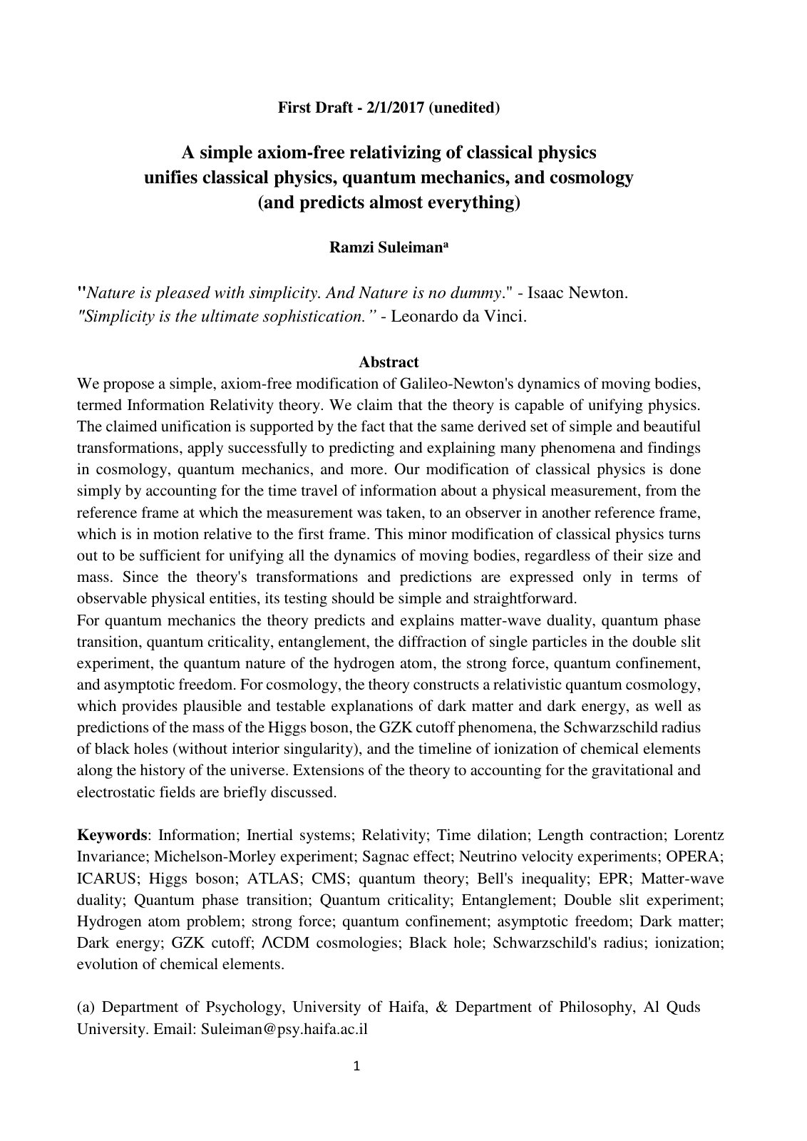 First page of A Simple Axiom Free Relativizing of Clas