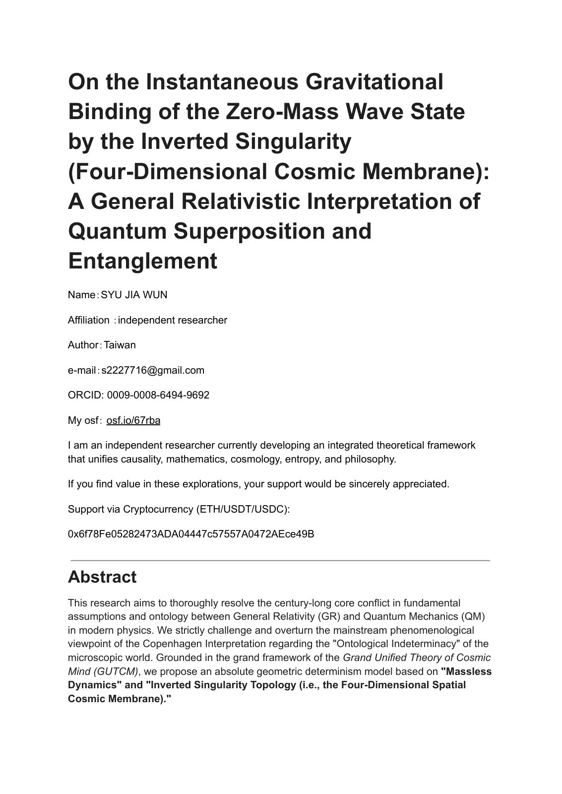 First page of On the Instantaneous Gravitational Bindi