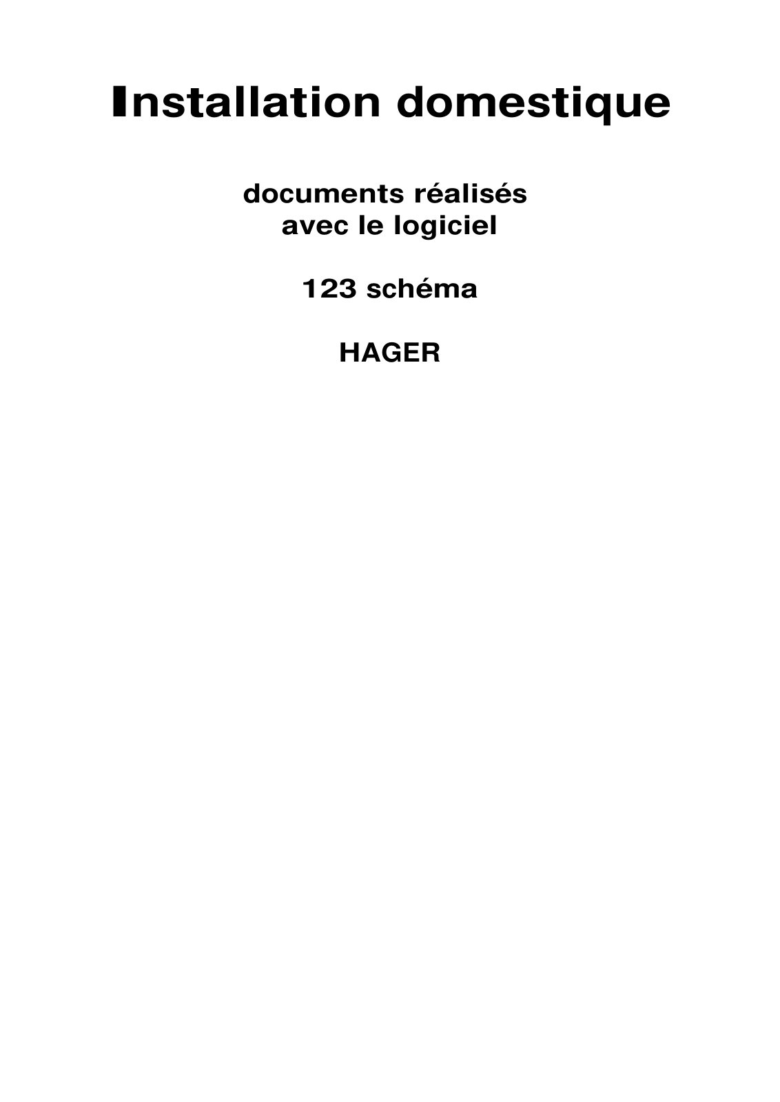 First page of tableau installation domestique
