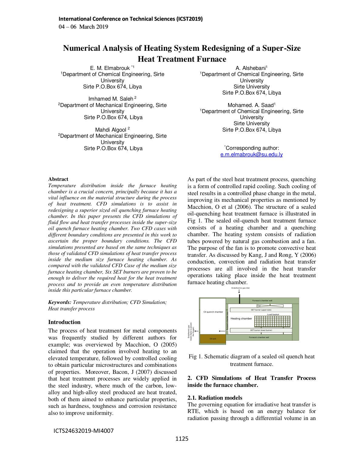First page of Numerical Analysis of Heating System Red