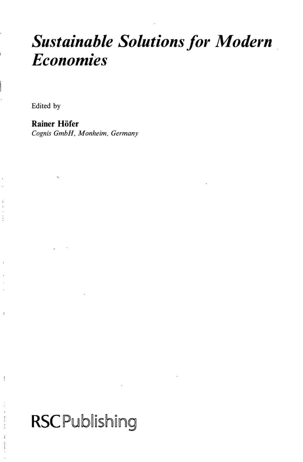 First page of Sustainable Solutions for Modern Economies