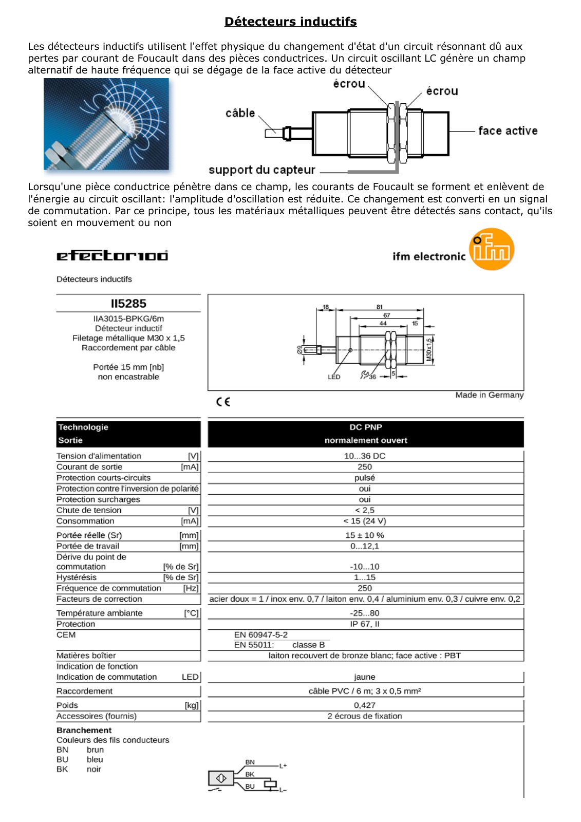 First page of capteur inductif capacitif